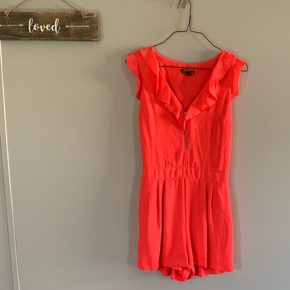 Express Coral Romper